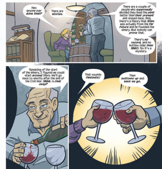 Illustration for article titled Thom Zahler’s Time & Wine tells a personal story with a boozy time-travel twist